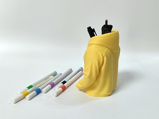 3D Printed Hoodie Pen Holder | Funky Desk Organizer & Pen Stand | Stylish Stationery Holder for Office & Study Table
