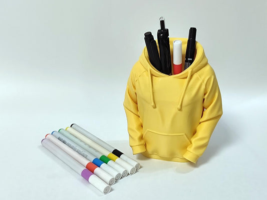 3D Printed Hoodie Pen Holder | Funky Desk Organizer & Pen Stand | Stylish Stationery Holder for Office & Study Table